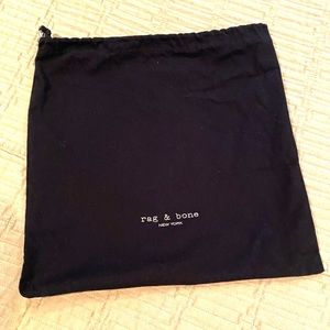 Rag & Bone New York Black Canvas Drawstring Dust Bag Medium Sized